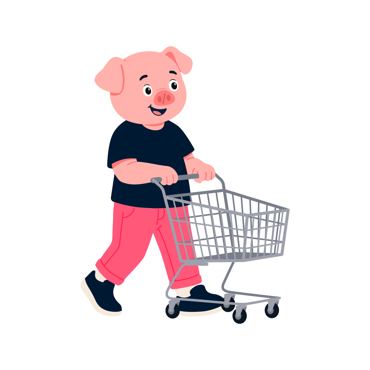 Mascota de Kuchí celebrando una compra inteligente